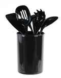 6-Piece Kitchen Utensil Set with Holder, Black