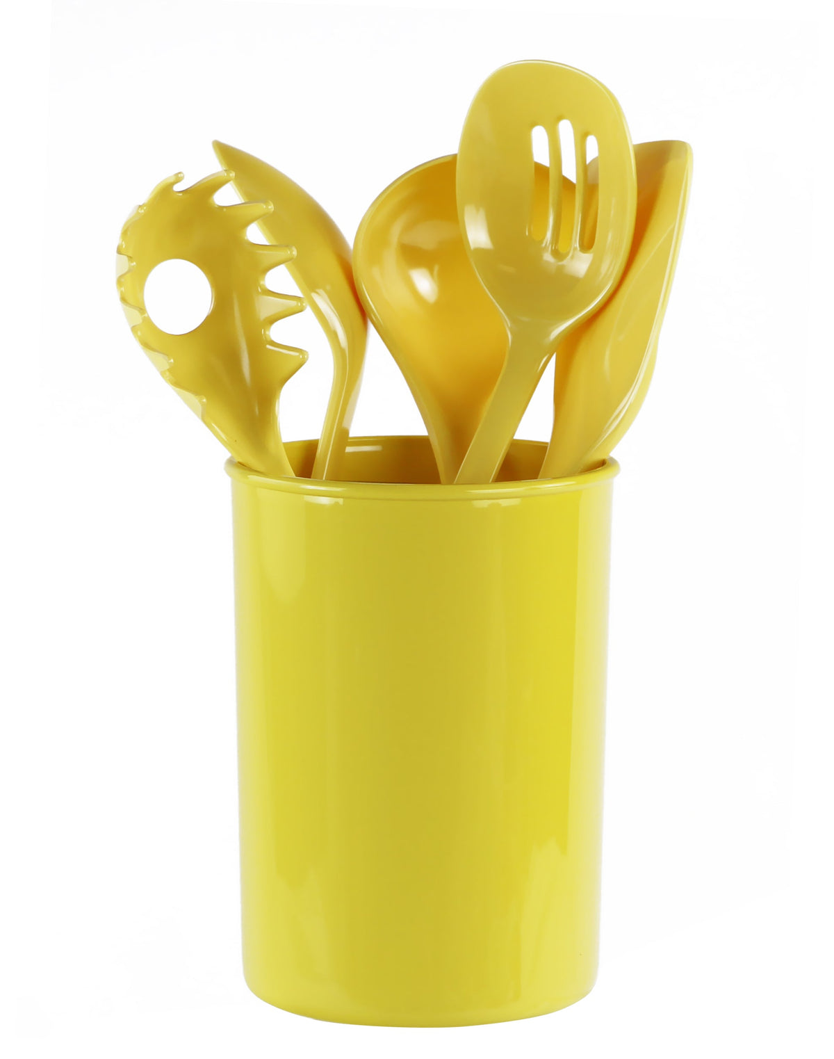 6-Piece Kitchen Utensil Set with Holder, Lemon