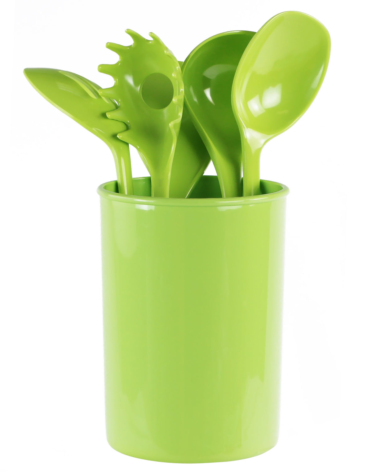 6-Piece Kitchen Utensil Set with Holder, Lime
