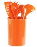 6-Piece Kitchen Utensil Set with Holder, Orange
