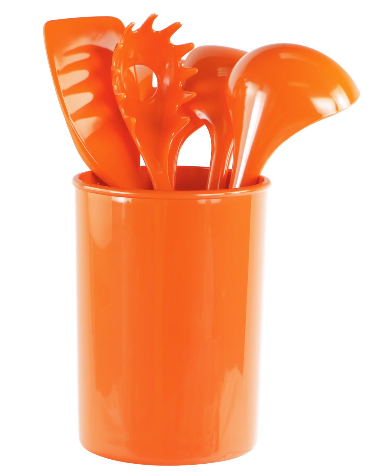 6-Piece Kitchen Utensil Set with Holder, Orange