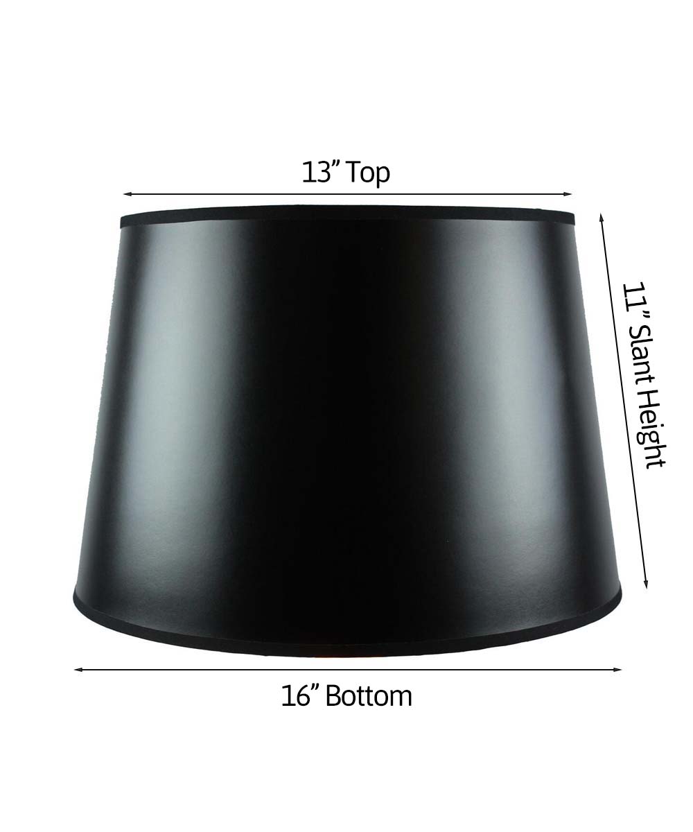 Home Concept Black Parchment Gold-Lined Floor Lamp Shade - 16"W x 11"H