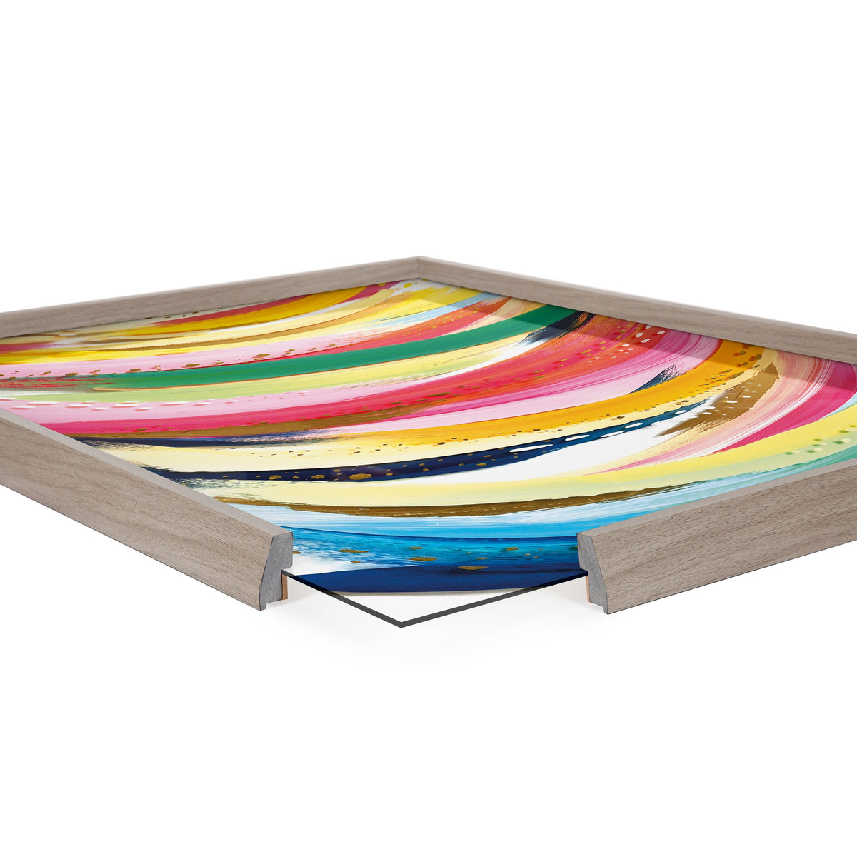 Blake Brushstroke 117 Framed Printed Glass by Jessi Raulet of Ettavee