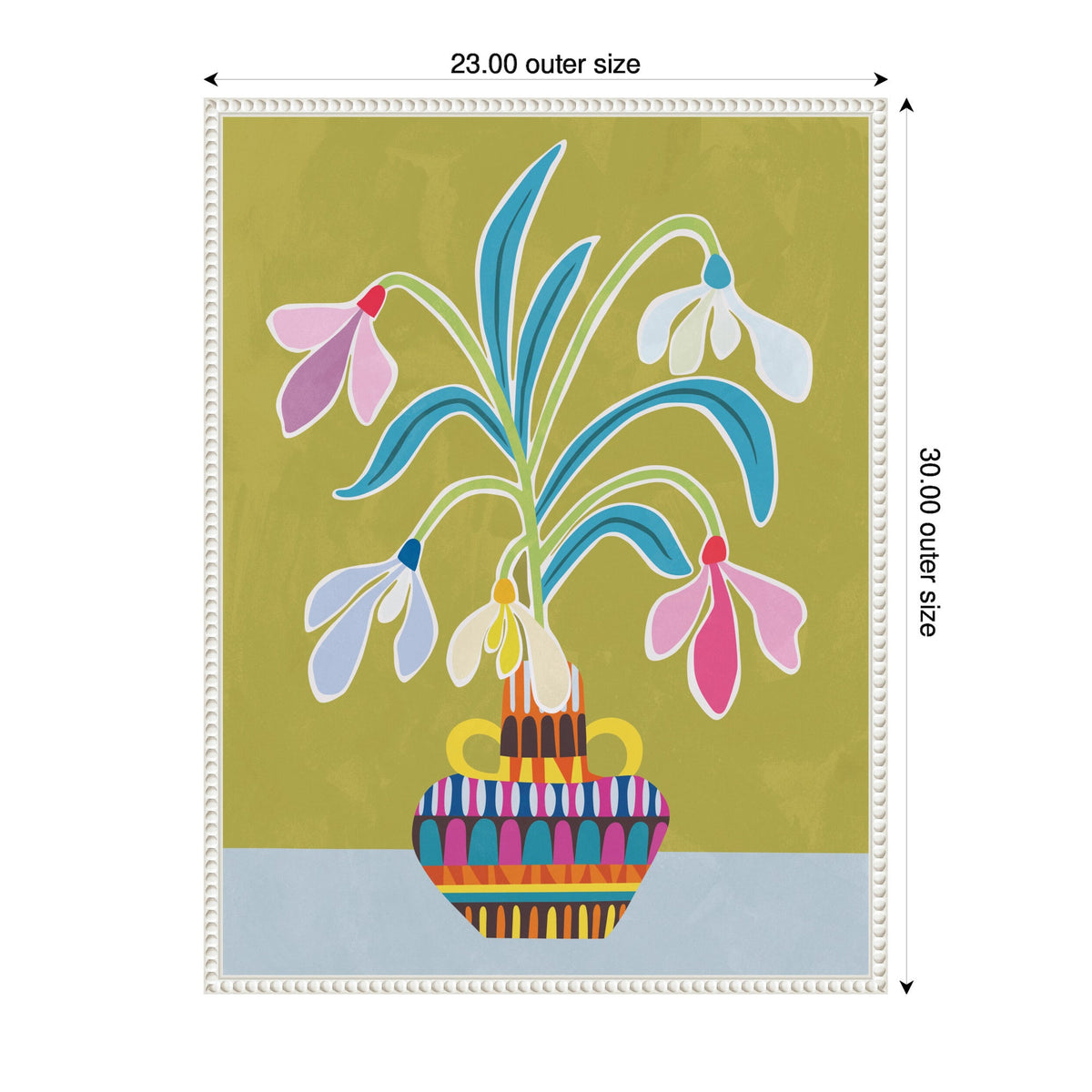 Sylvie Snowdrops the January Birth Flower Framed Canvas by Rachel Lee