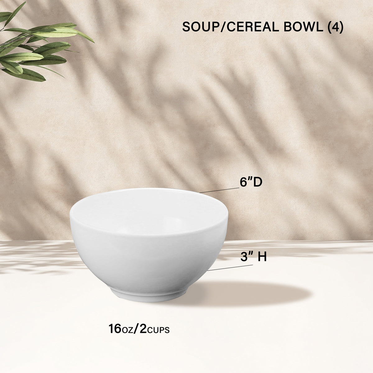 12-Piece Melamine Dinnerware Set for 4, White