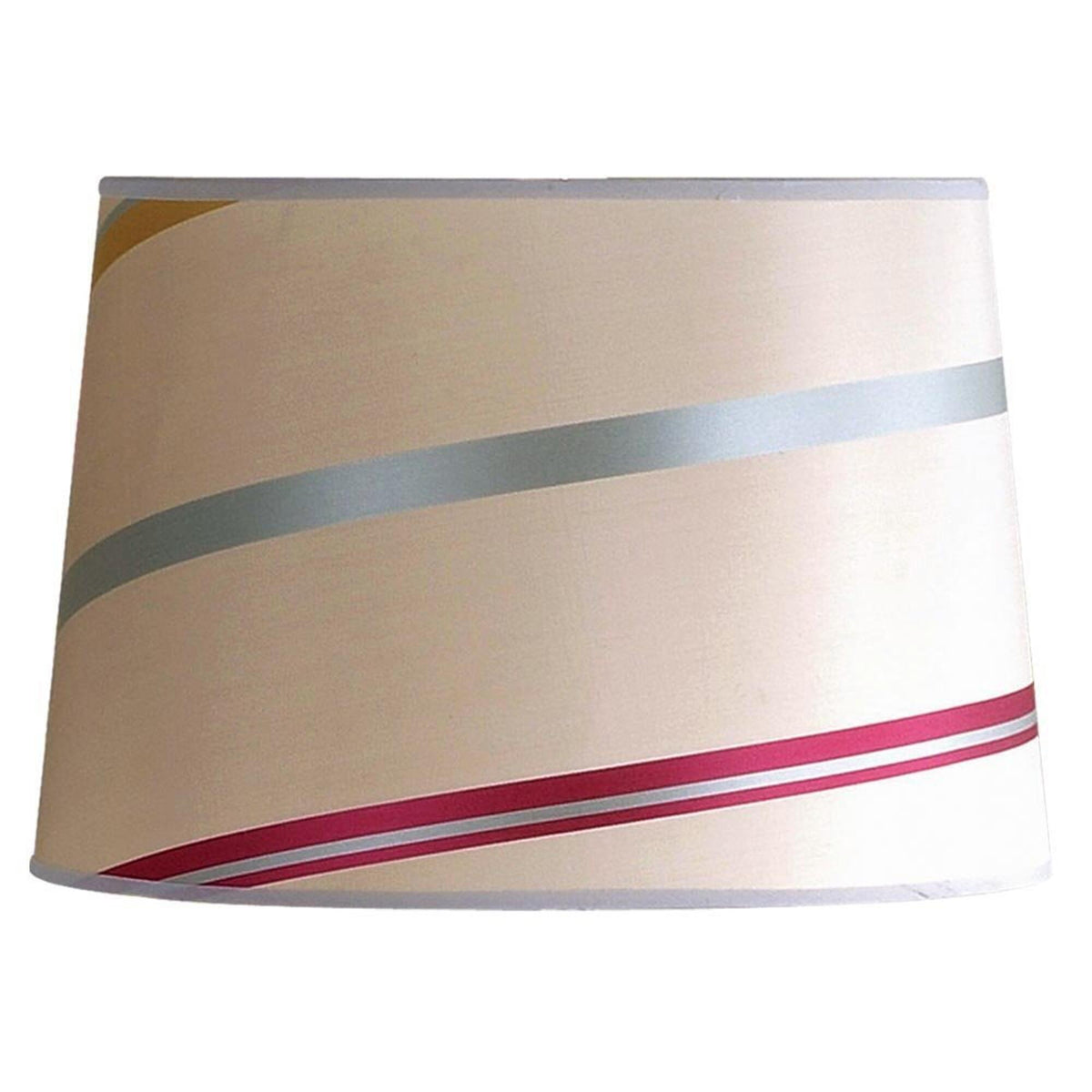 Laura Ashley Juliette Striped Raw Silk Drum Lamp Shade, 14"W x 10"H