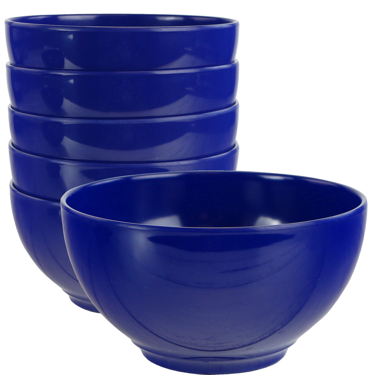 6pc Melamine Bowl Set, Indigo
