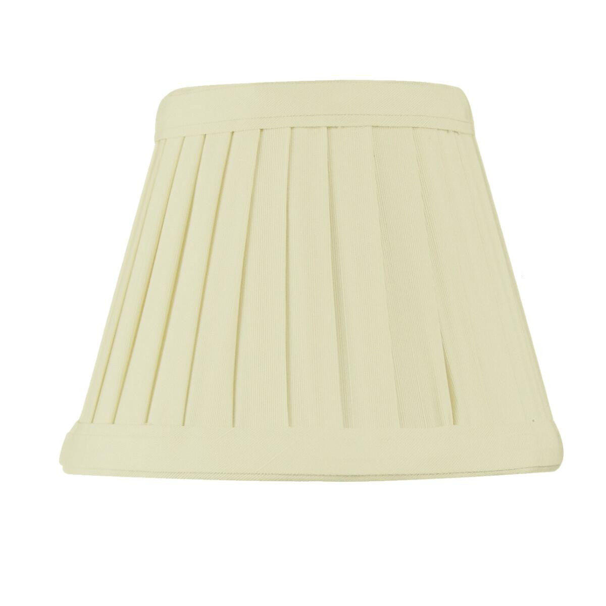 Home Concept Crisp Linen Pleated Clip-on Candelabra Lamp Shade - 5"W x 4" Slant Height