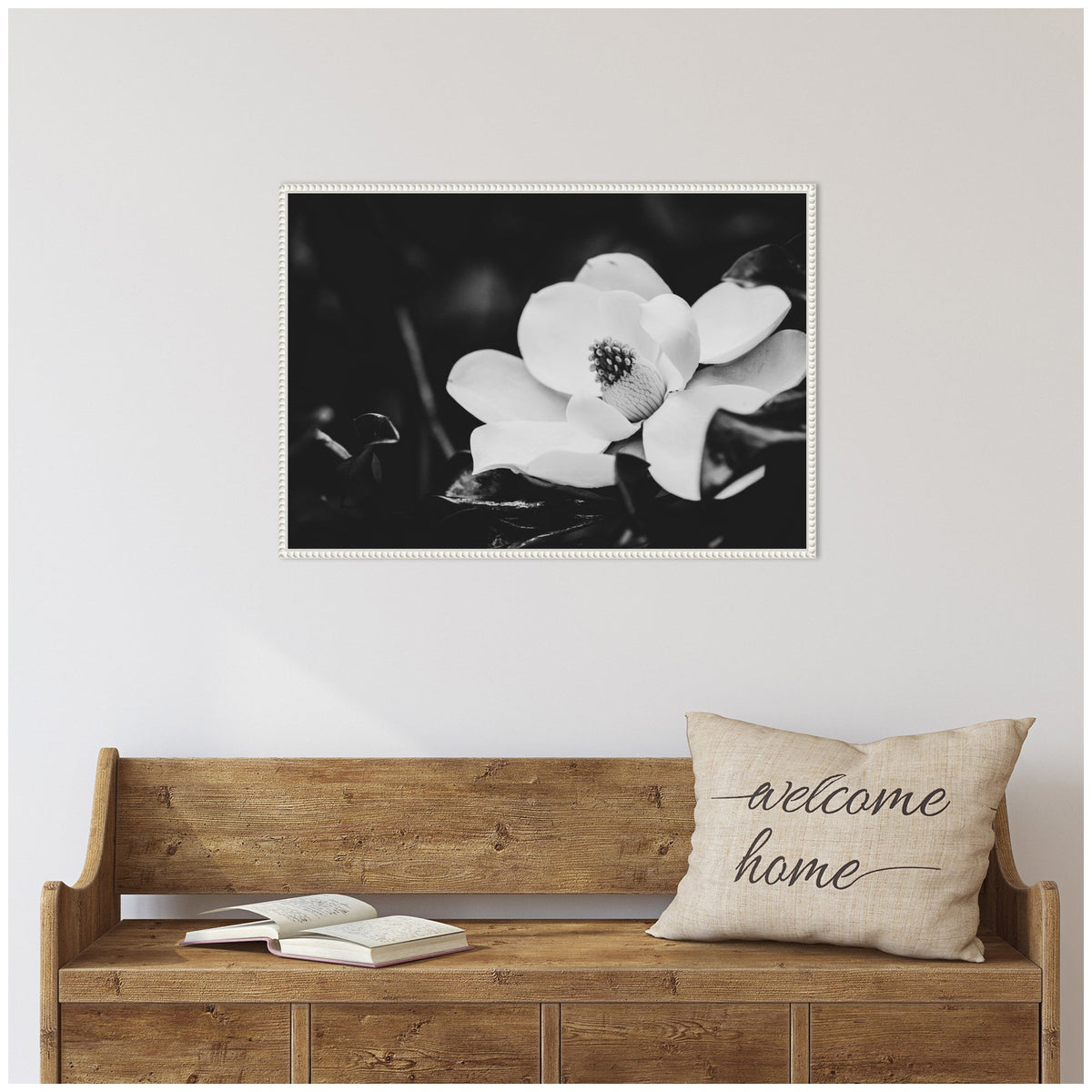 Sylvie Magnolias Framed Canvas by Alicia Abla