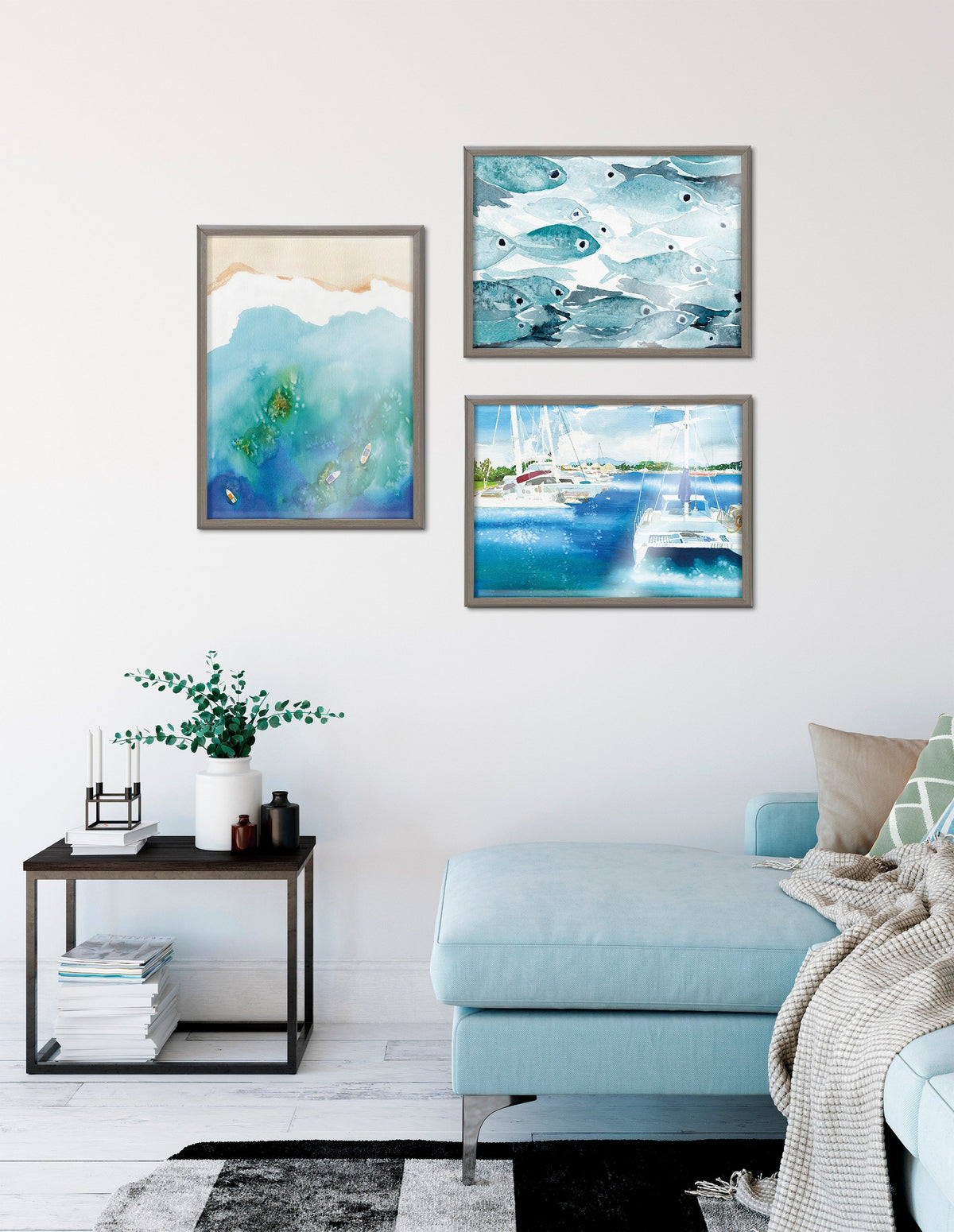 Blake Summer is for Sailing Framed Printed Glass by Janet Meinke-Lau