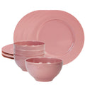 12-Piece Melamine Dinnerware Set for 4, Pink
