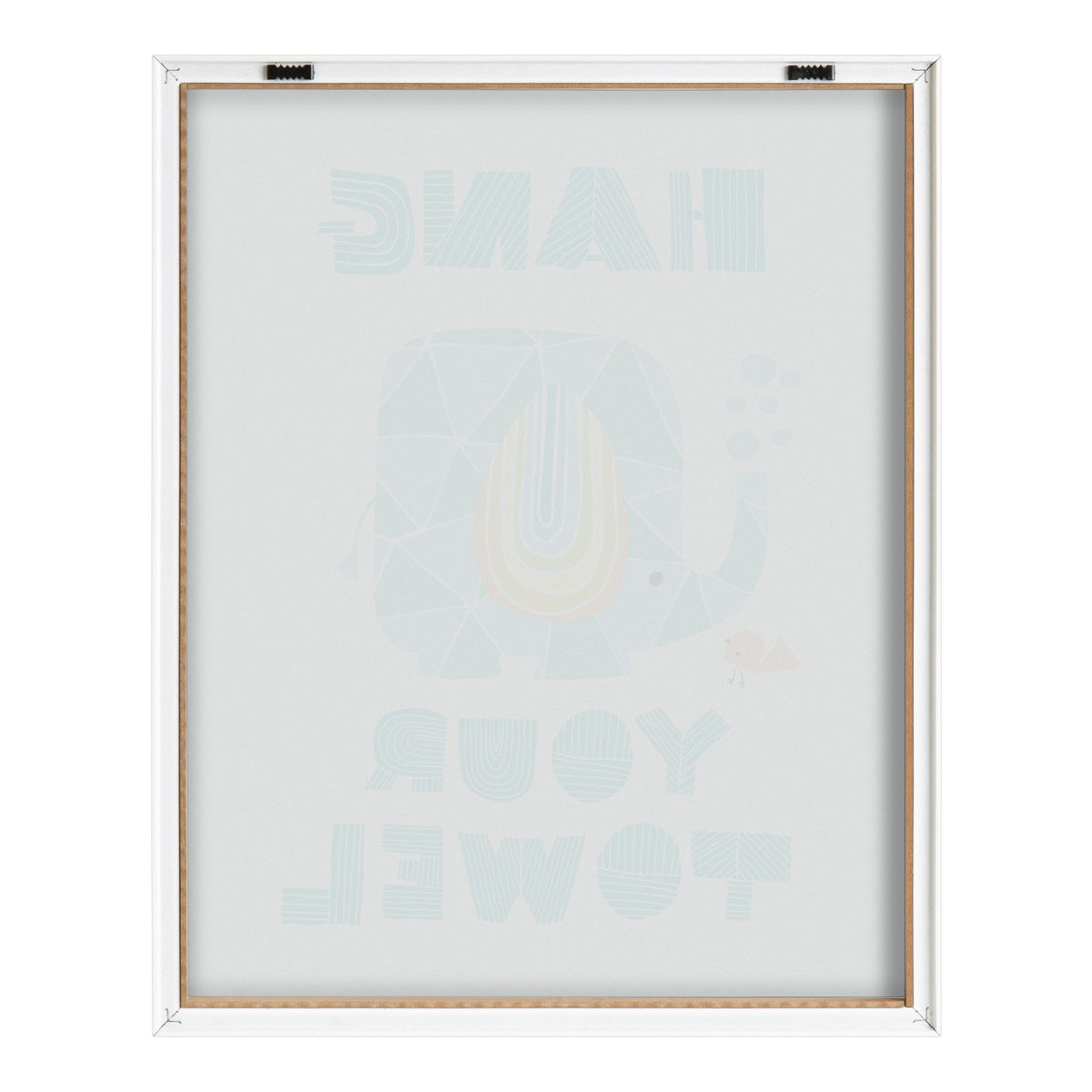 Blake Splish Splash Zoo Elephant Framed Printed Glass by Heather Rosas