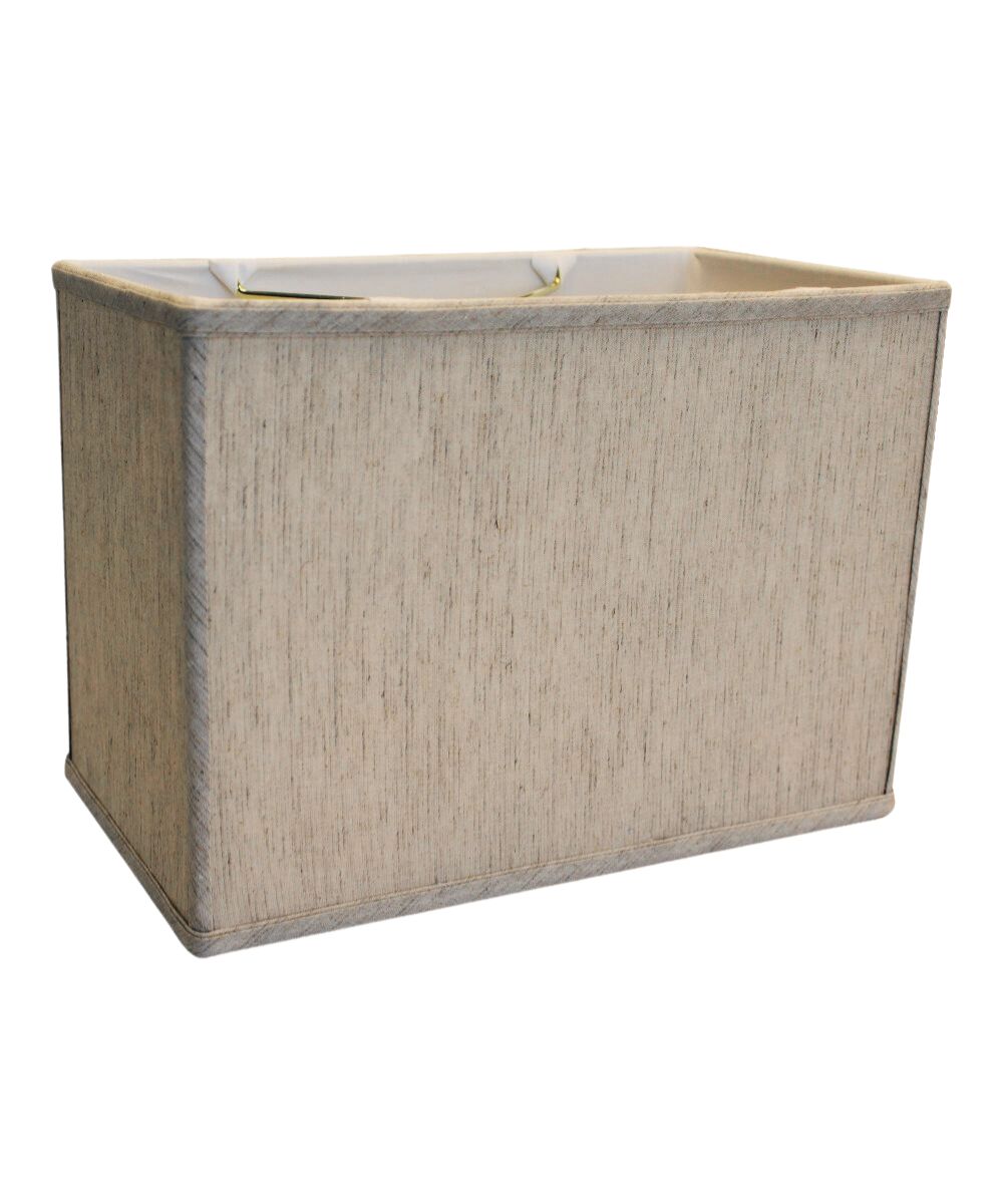 Home Concept Rectangular Drum Lamp Shade Softback Textured Oatmeal - 7"W x 9" Slant Height, Spider Fitter