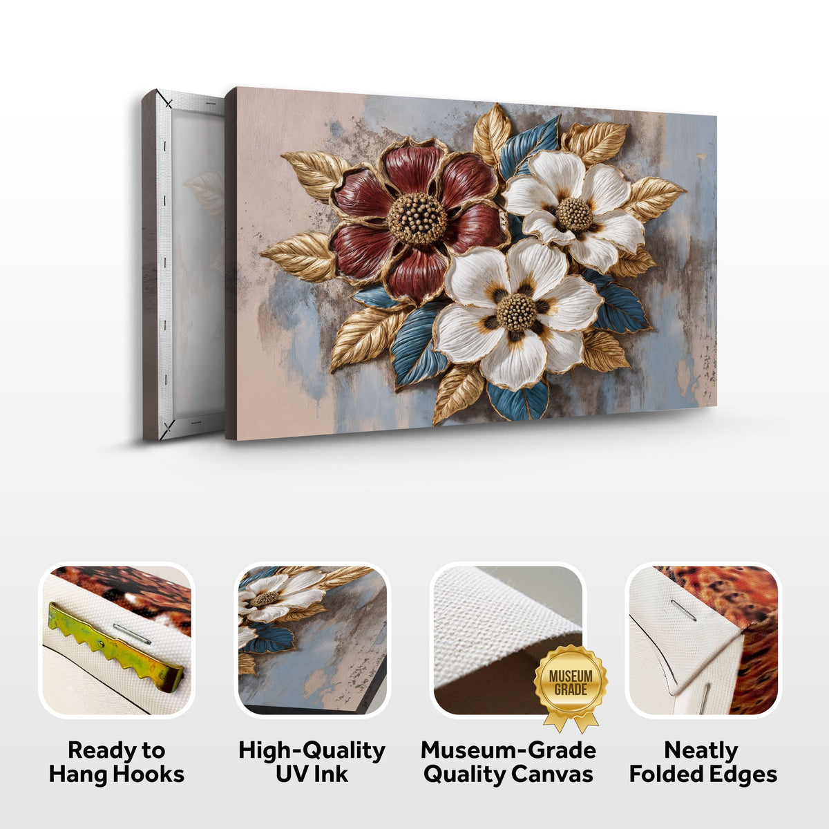 Floral Symphony Canvas Wall Art II