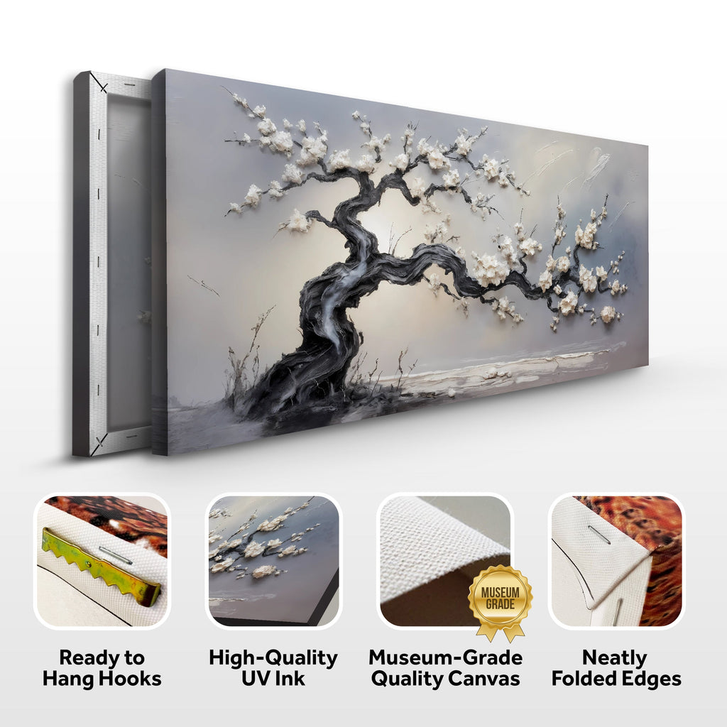 White Blossom Canvas Wall Art