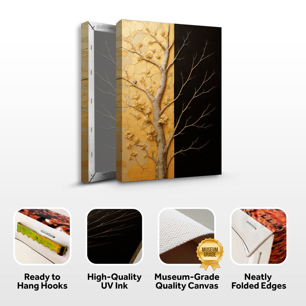 Golden Eclipse Canvas Wall Art