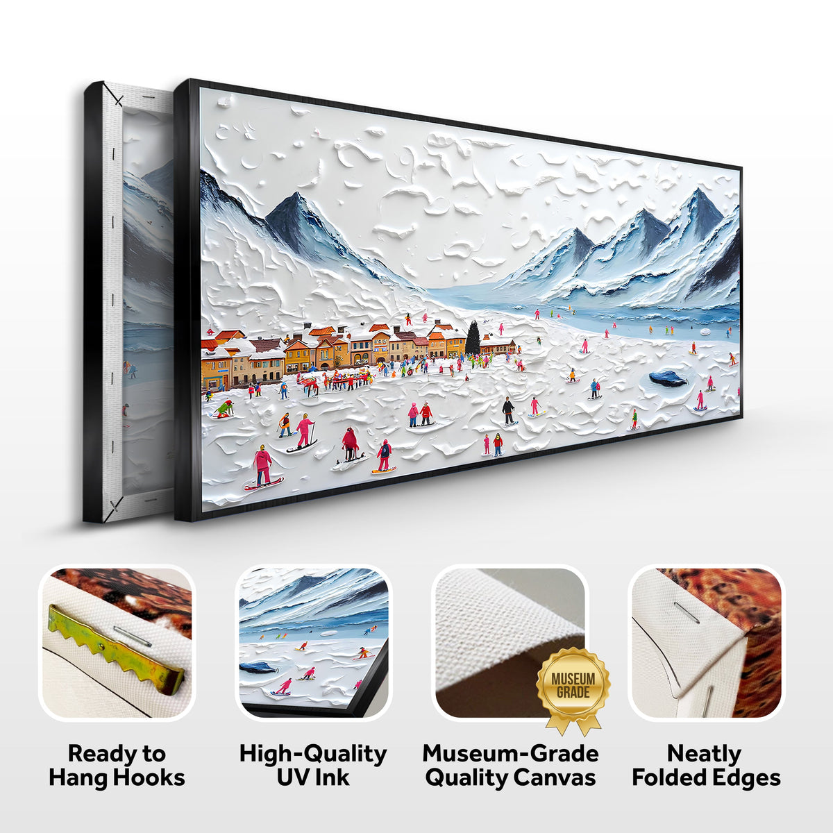 Snow Mountain Abstract Canvas Wall Art II