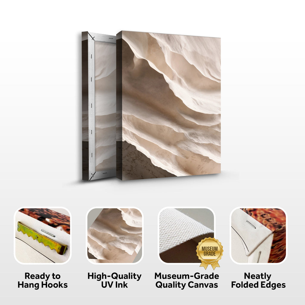 Light Neutral Impasto Canvas Wall Art