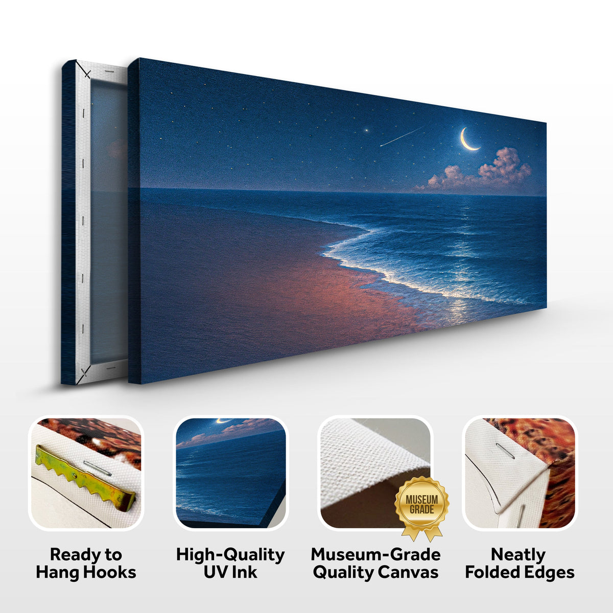 Beach Shoreline Coastal Canvas Wall Art V