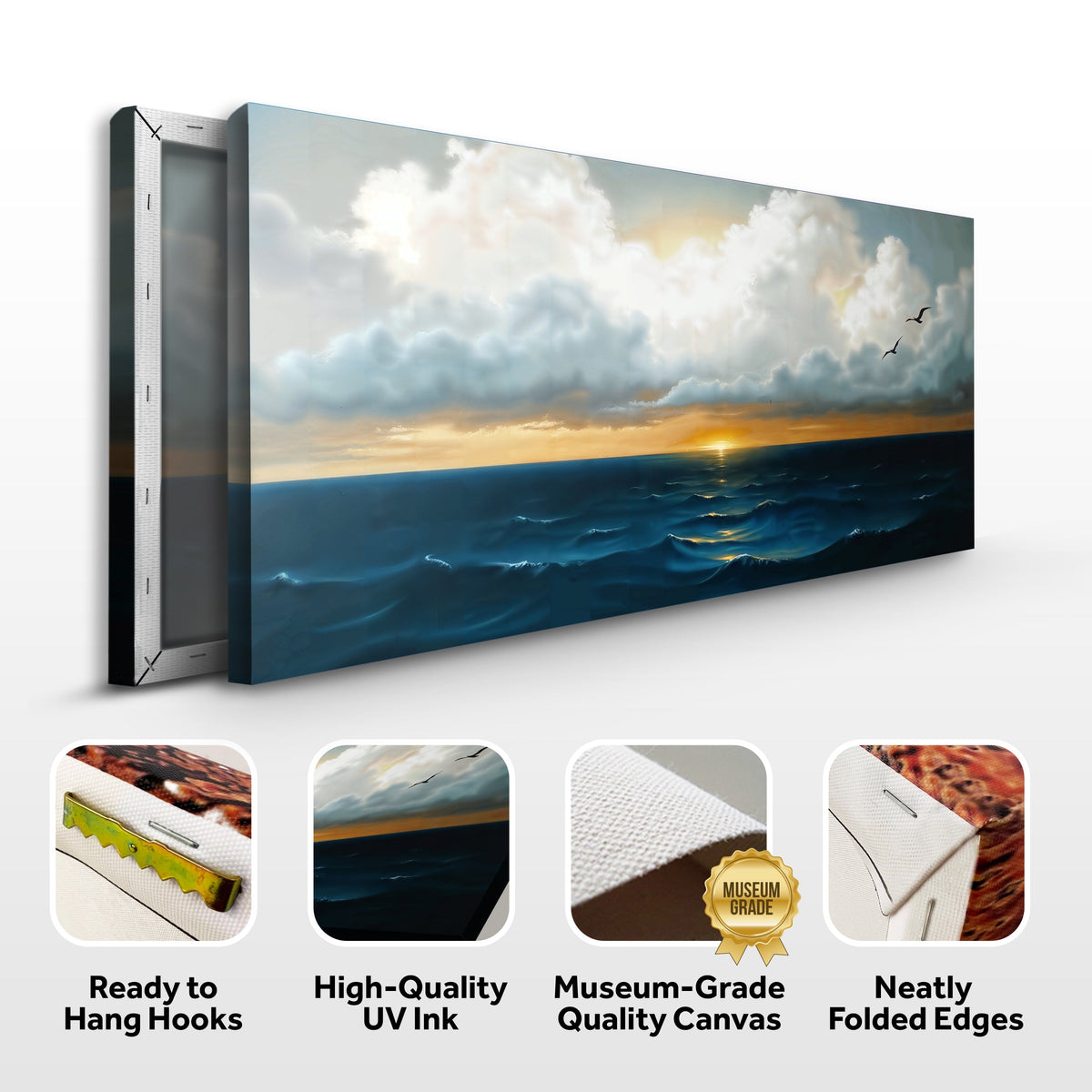 Waterscape Abstract Canvas Wall Art II
