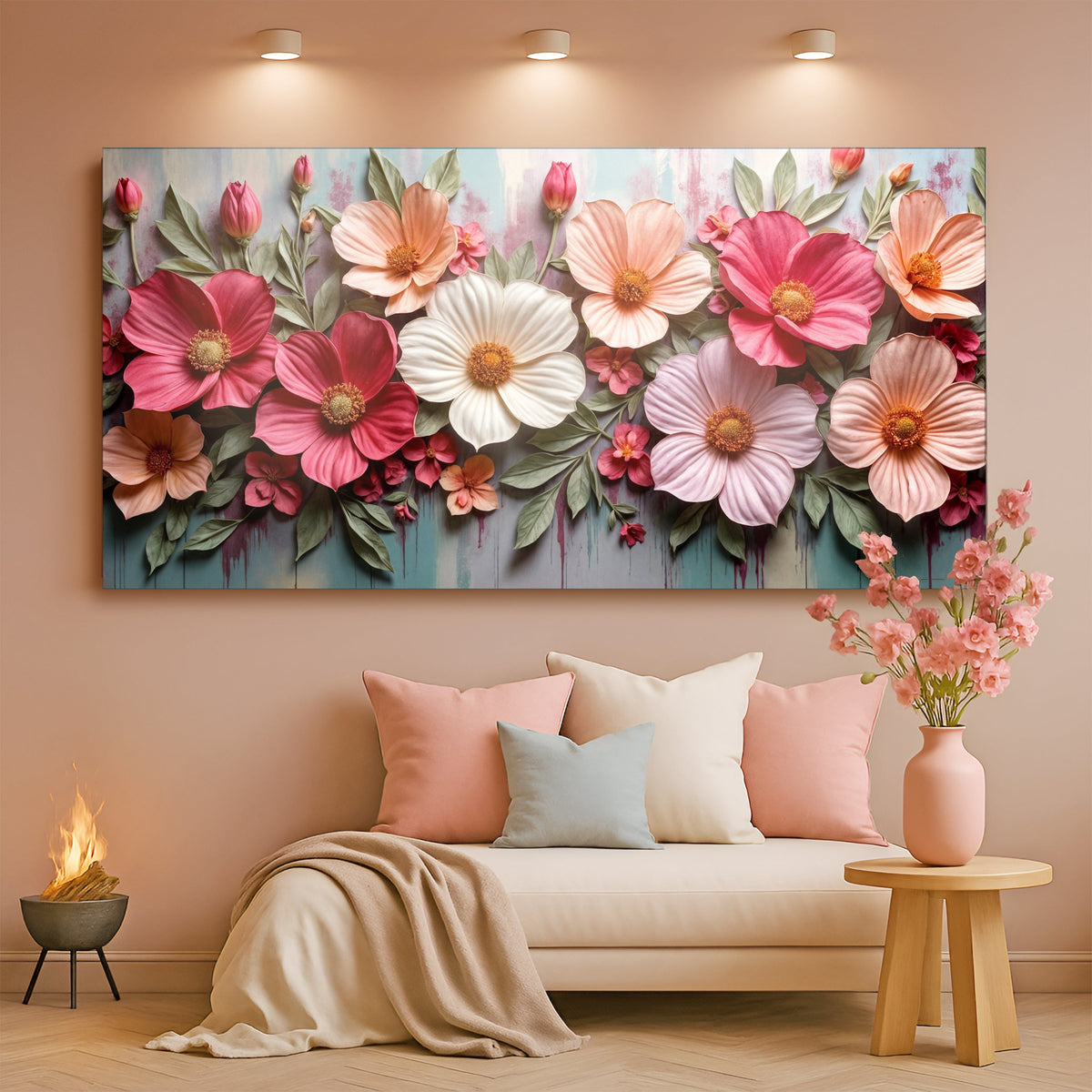 Colorful Floral Realistic Canvas Wall Art II