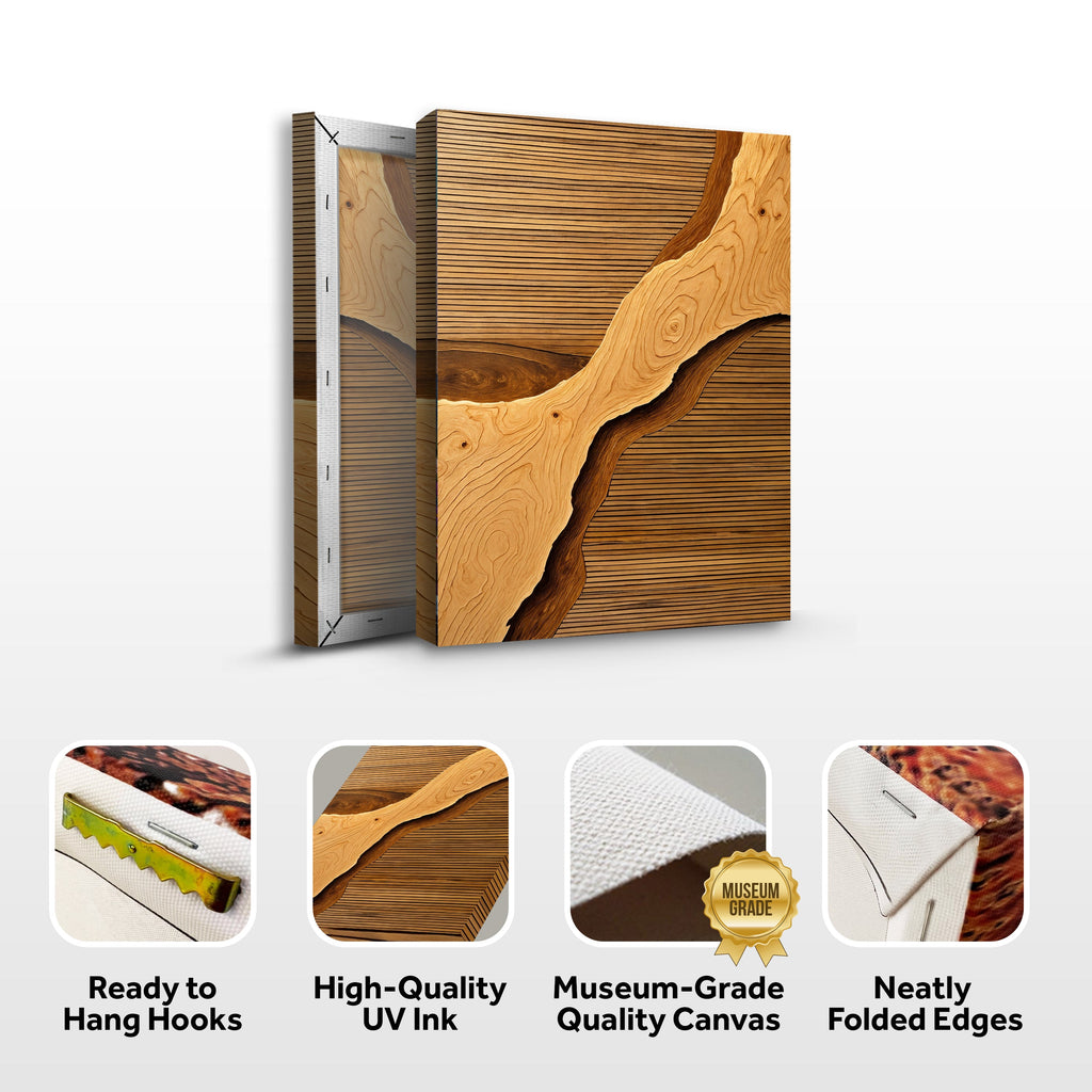 Wood Rift Canvas Wall Art