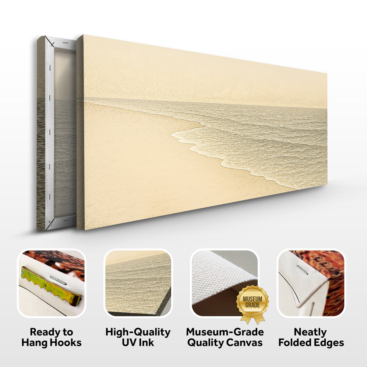 Beach Shoreline Coastal Canvas Wall Art III