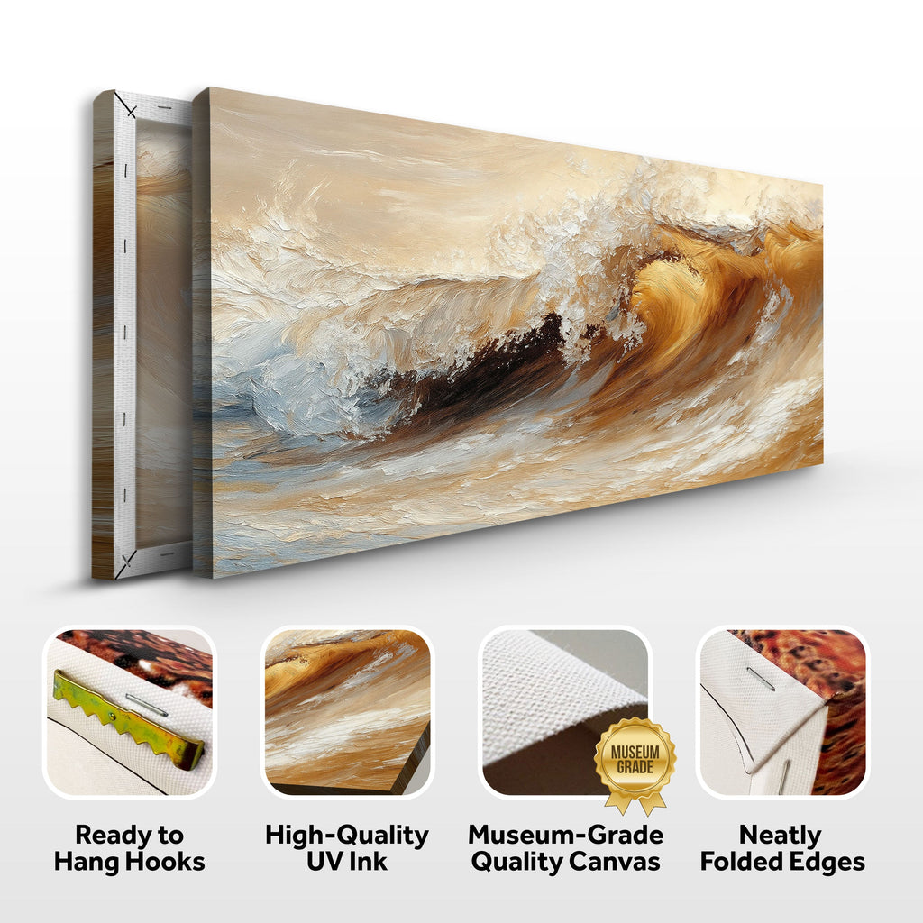 Ocean Wave Seascape Canvas Wall Art III