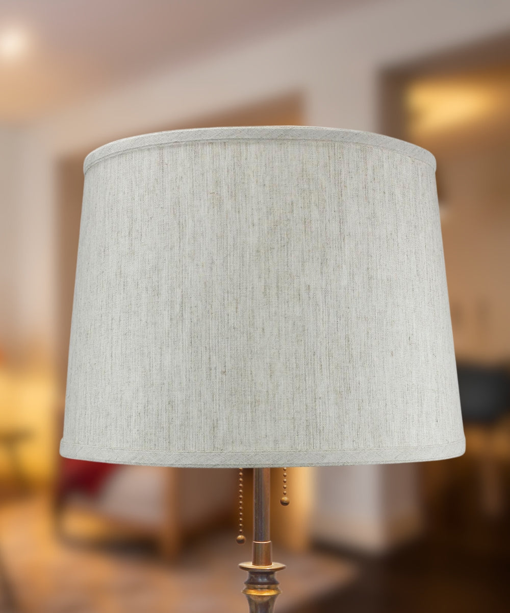 Home Concept Textured Oatmeal Drum Lamp Shade - 14"W x 10" Slant Height