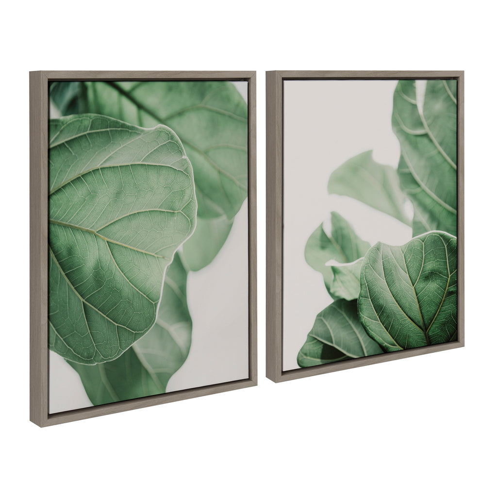 Sylvie Plant Study 6 and Plant Study 7 Framed Canvas Set of 2 by Alicia Abla