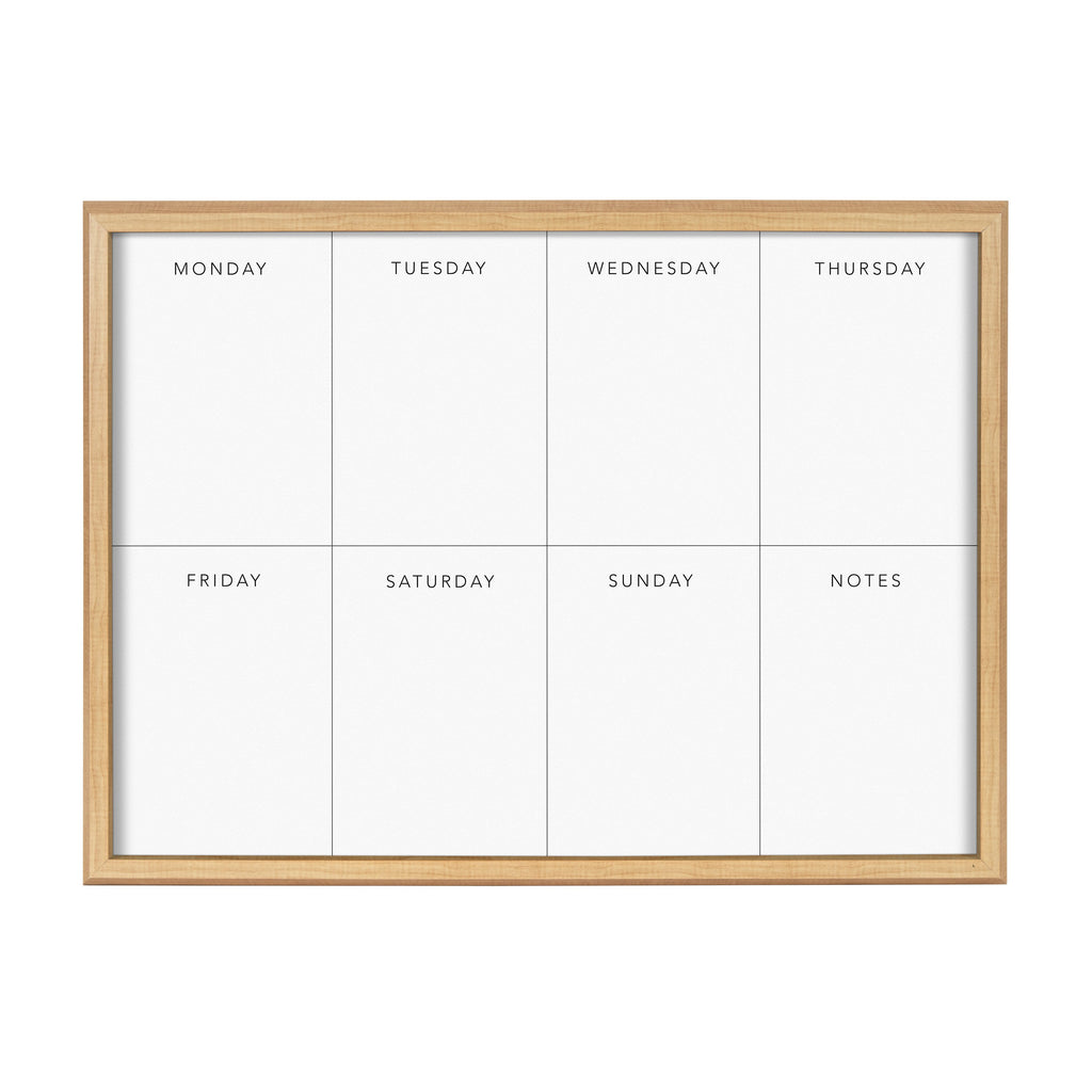 Blake This Week Framed Glass Dry-Erase Weekly Planner by The Creative Bunch Studio