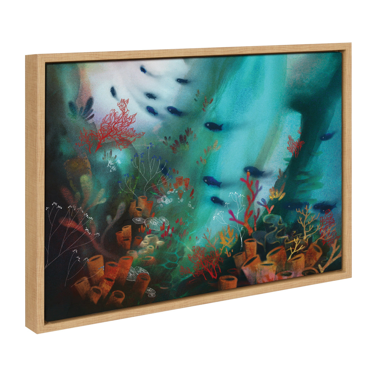 Sylvie Coral Cove Framed Canvas by Faryn Hughes