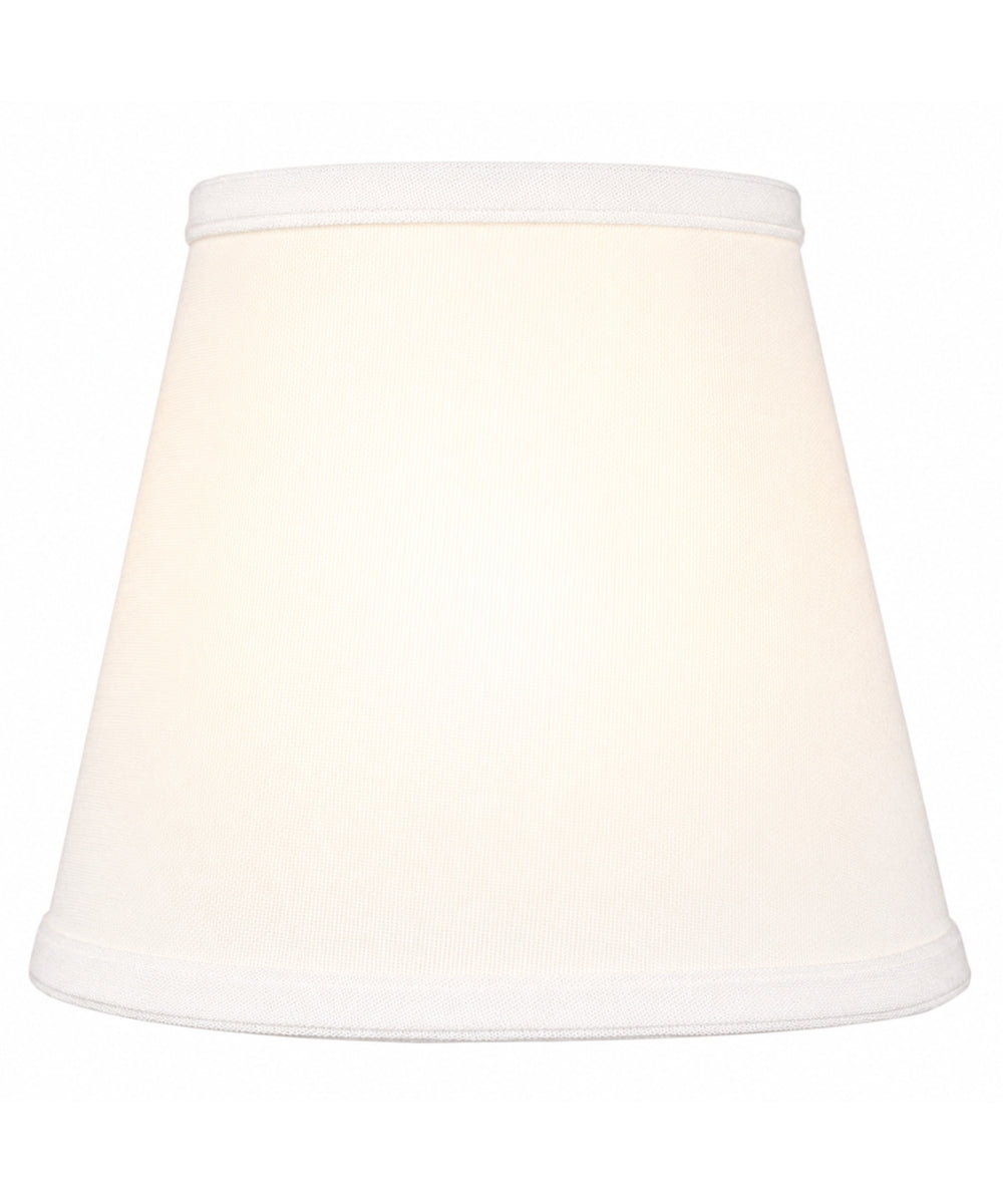 Home Concept Empire Hardback White Linen Edison Clip-On Lamp Shade - 8"W x 7" Slant Height
