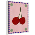 Sylvie Lush Duo 1 Cherry Framed Canvas by Shatha Al Dafai
