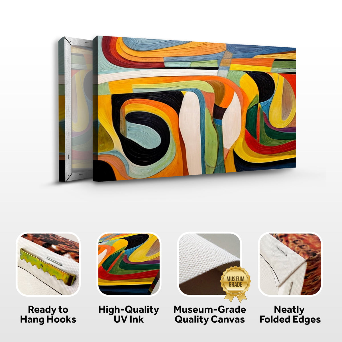 Modern Vibrant Abstract Canvas Wall Art