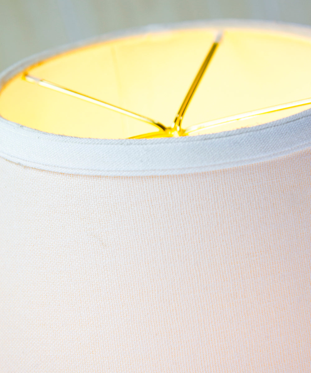 Home Concept Empire Hardback White Linen Edison Clip-On Lamp Shade - 8"W x 7" Slant Height