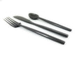 Vibhsa Black Stainless Steel Flatware 36 PC Set