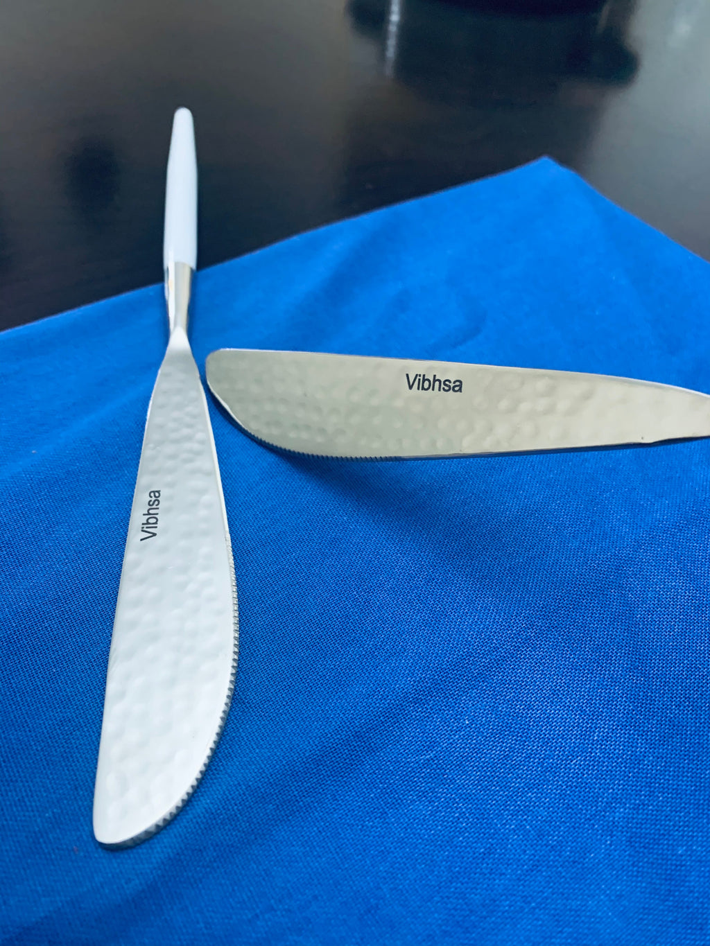 Vibhsa White & Silver Flatware Stainless Steel Set of 20