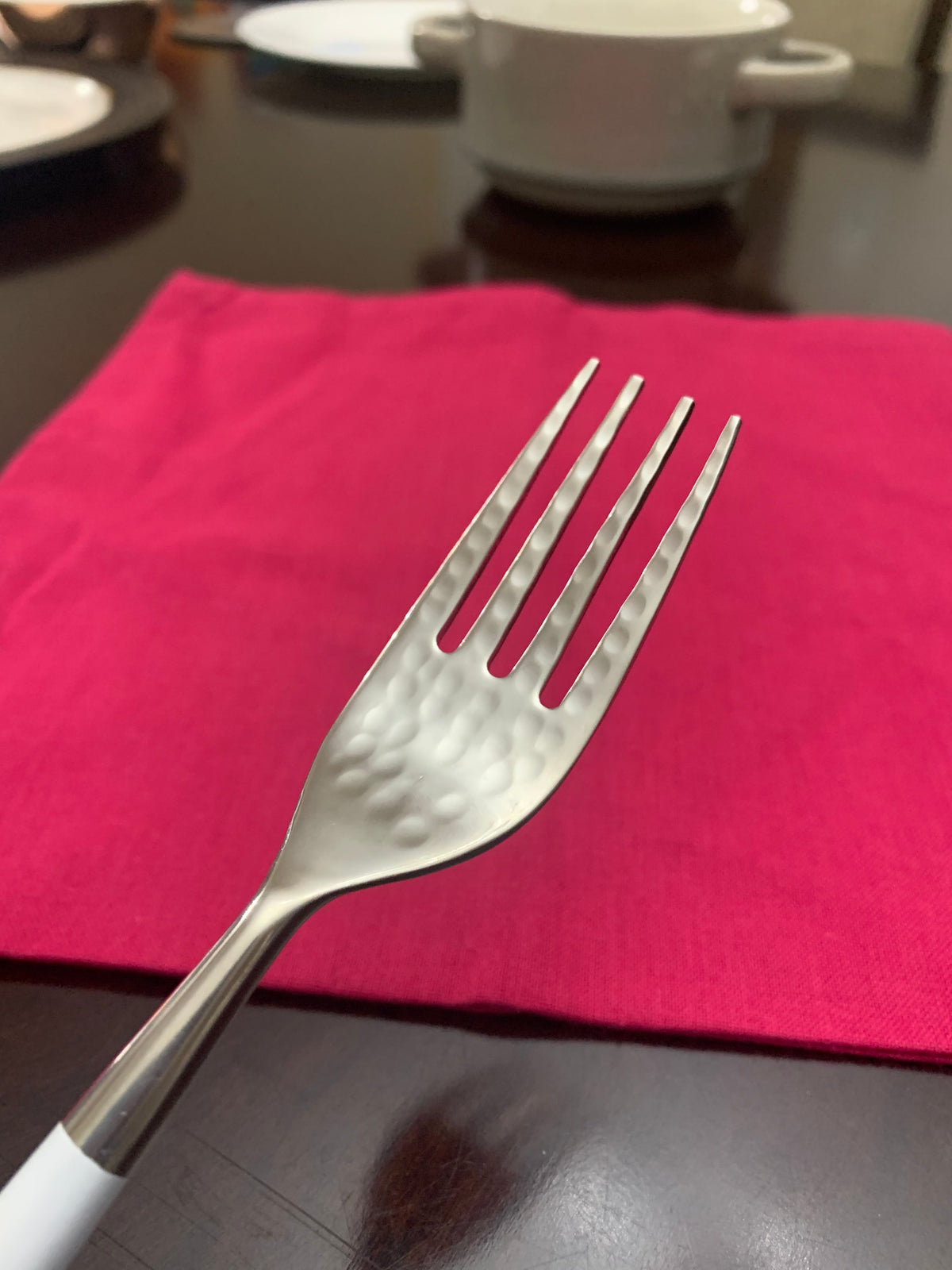 Vibhsa White & Silver Flatware Stainless Steel Set of 20