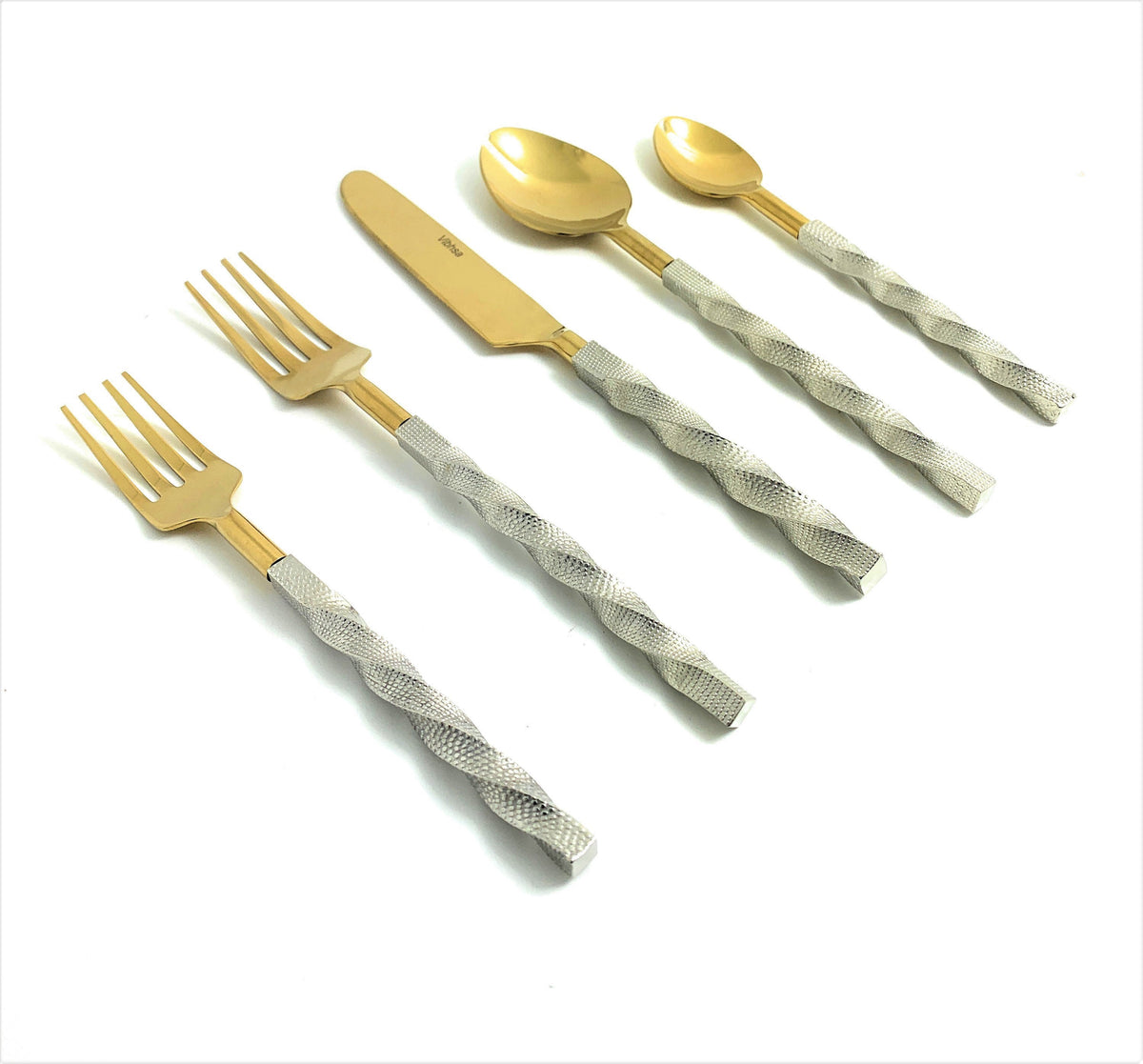 Vibhsa Gold Stainless Steel Flatware Set of 20 PC