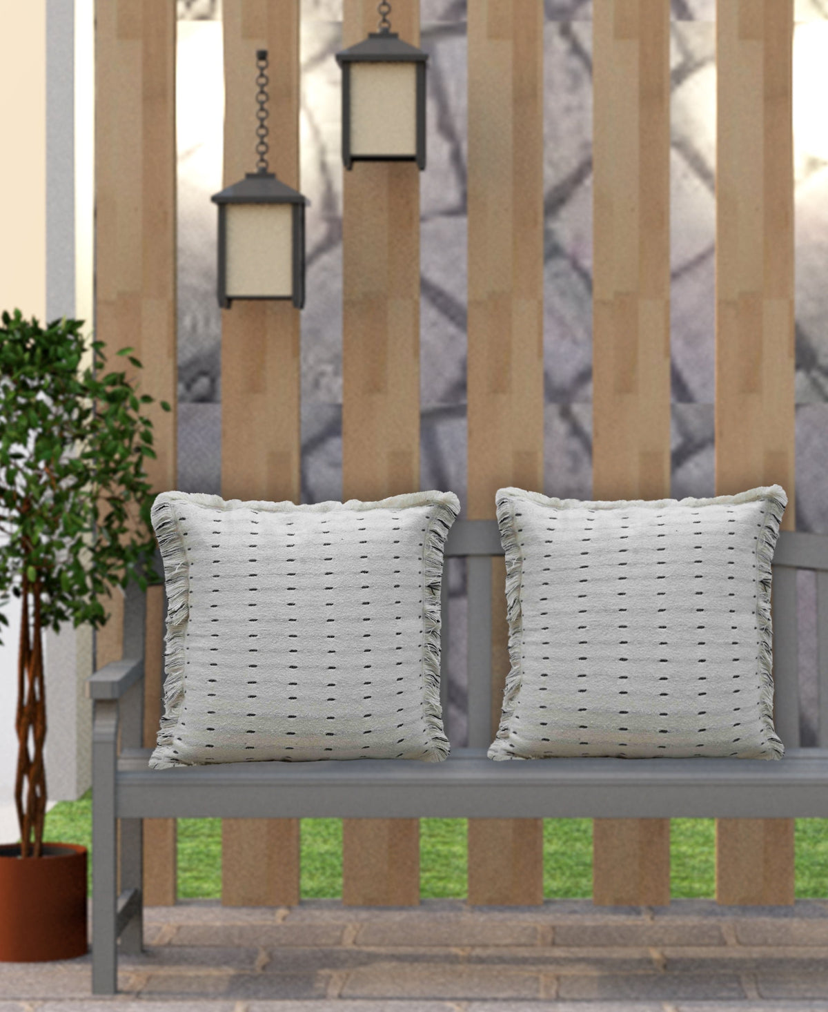 Layered Handwoven Super Soft Decorative Pillow, 20" x 20"