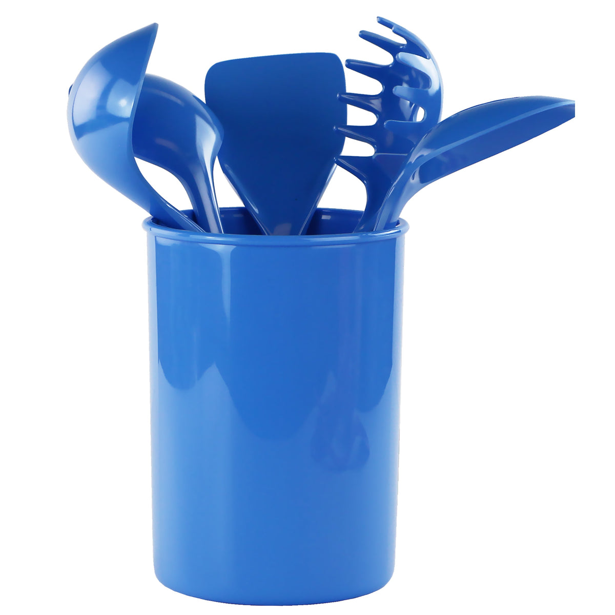 6-Piece Kitchen Utensil Set with Holder, Azure