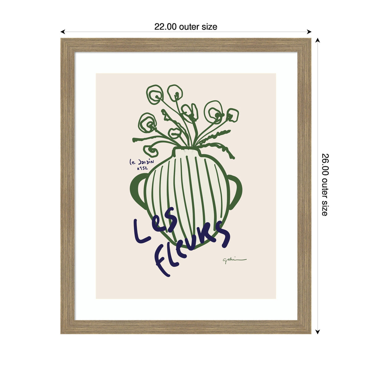 Le Jardin by Gabrielly Guedes Framed Wall Art Print