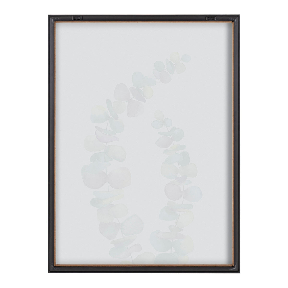 Blake Eucalyptus 2 Branches Framed Printed Glass by Emily Marie Watercolors