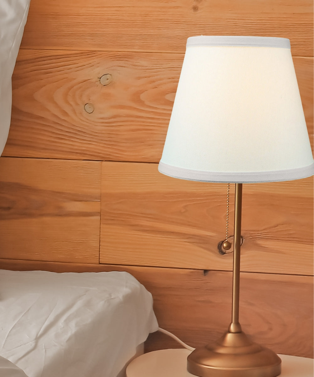Home Concept Empire Linen Edison Clip-On Lamp Shade Light Oatmeal - 8"W x 7" Slant Height