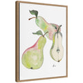 Sylvie Watercolor Green Pears Framed Canvas by Viola Kreczmer