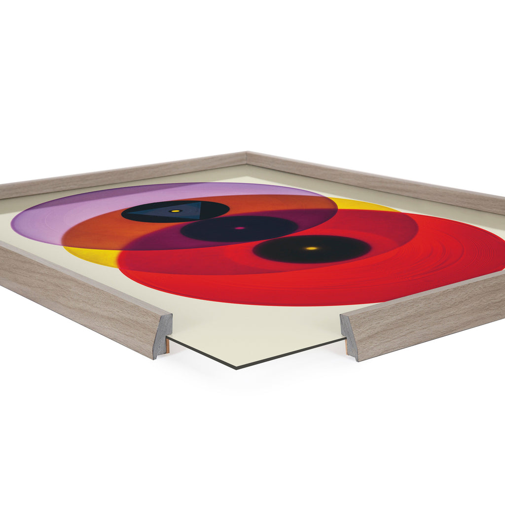 Blake Colorful Records Purple Red Framed Printed Glass by Emiko and Mark Franzen of F2Images