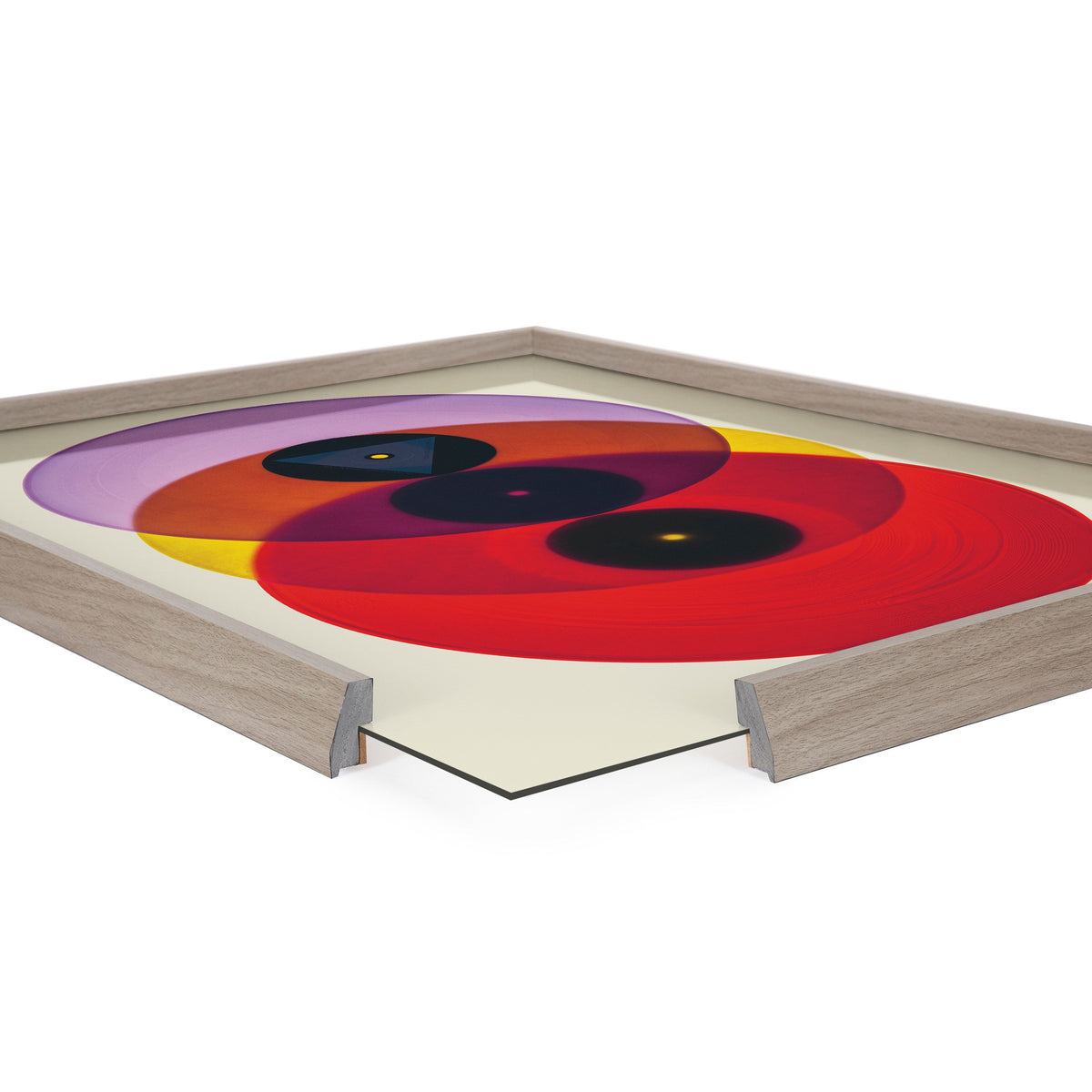 Blake Colorful Records Purple Red Framed Printed Glass by Emiko and Mark Franzen of F2Images