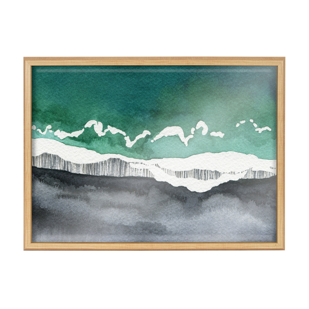 Blake Black Sands Dream Framed Printed Glass by Janet Meinke-Lau