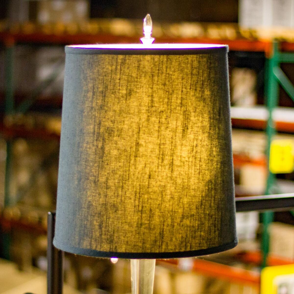 Home Concept Drum Lamp Shade Textured Slate Navy Blue - 12"W x 12"H
